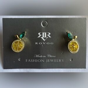 Gold Lemon earrings.